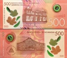 *500 Córdobas Nikaragua 2019, P217 polymer UNC - Kliknutím na obrázok zatvorte -